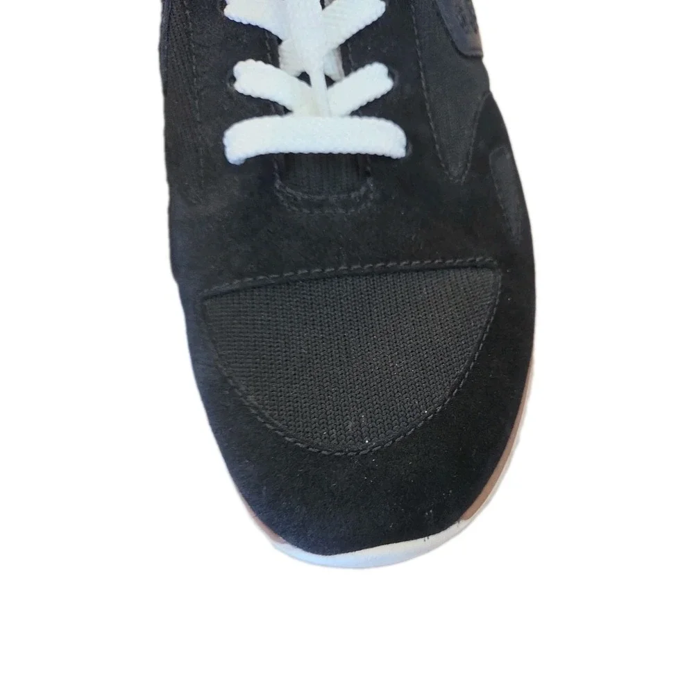 Tory Burch Sport bubble lace up Sneakers Black White Size 10.5